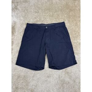 Under Armour Heat Gear Men’s Navy Blue Casual Golf Shorts Pocket Sz 40 B254